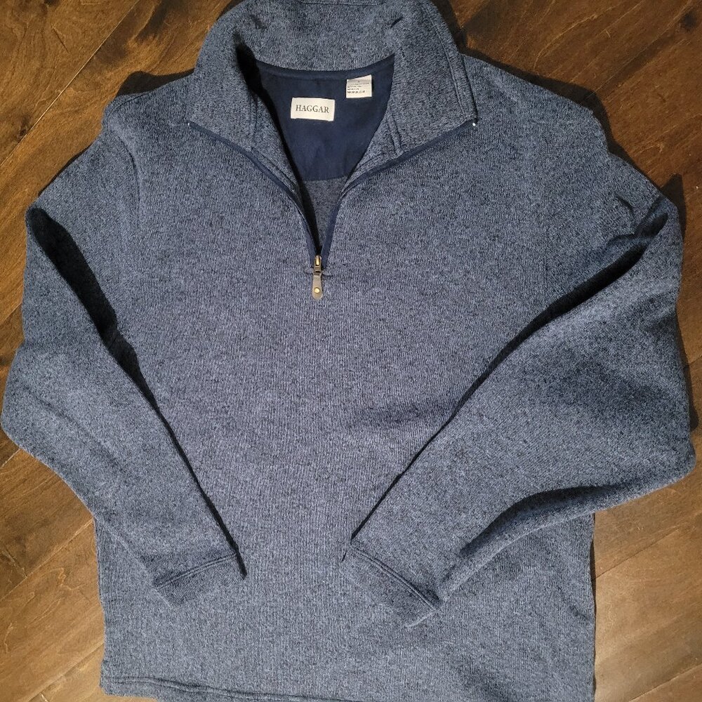 Mens Blue Sweater HAGGAR brand Size large great condition